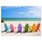 Designart - Adirondack Beach Chairs - Seashore Photo Canvas Art Print